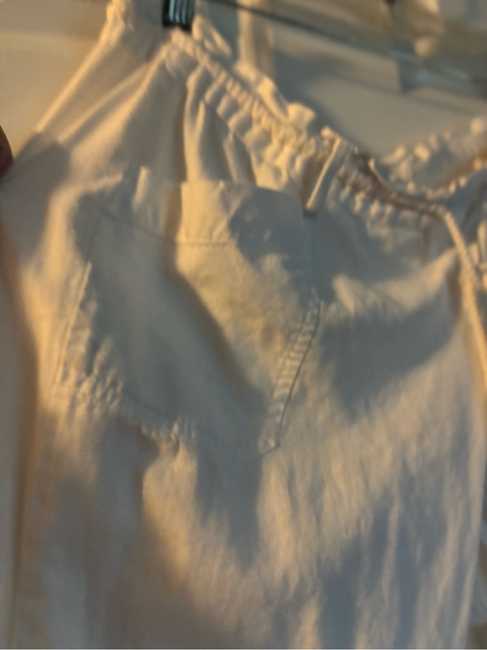 White Roxy Drawstring Beach Pants - Picture 4 of 15